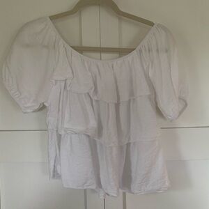 Off the shoulder layered flouncy top